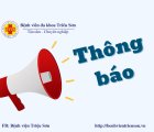 Bệnh viện đa khoa Triệu Sơn khám, cấp thuốc các chuyên khoa vào thứ 7, chủ nhật